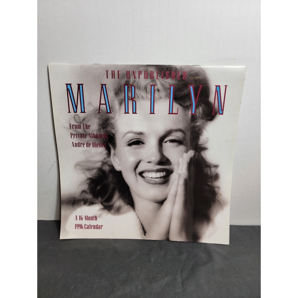 Vintage 1996 Marilyn Monroe Calendar The Unpublished Marilyn Andre de Dienes